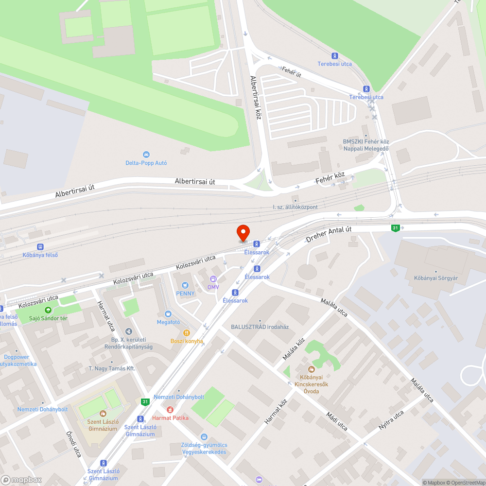 Szeméttel teli, graffitiktől hemzsegő villamosmegálló bejelentés helye