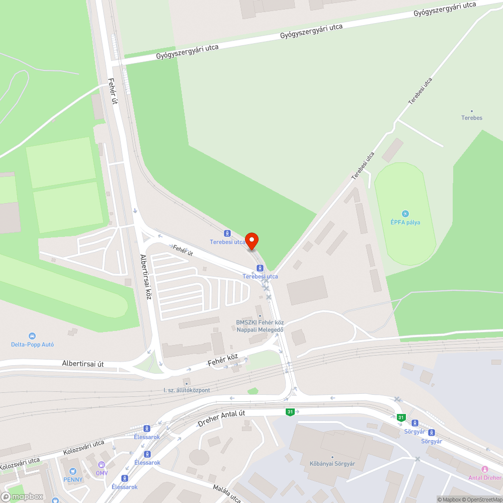 Graffitikkel elrondított elektromos szekrény bejelentés helye