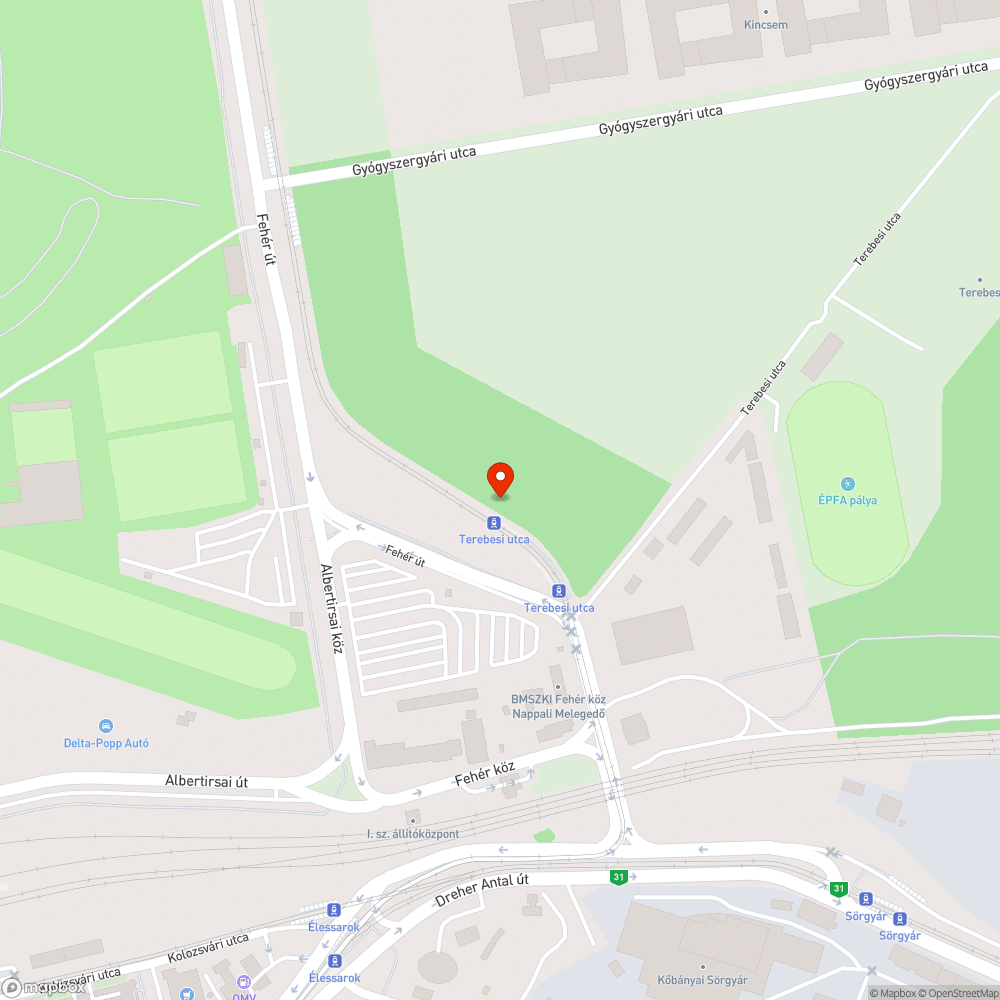 Graffitikkel elrondított elektromos szekrény bejelentés helye