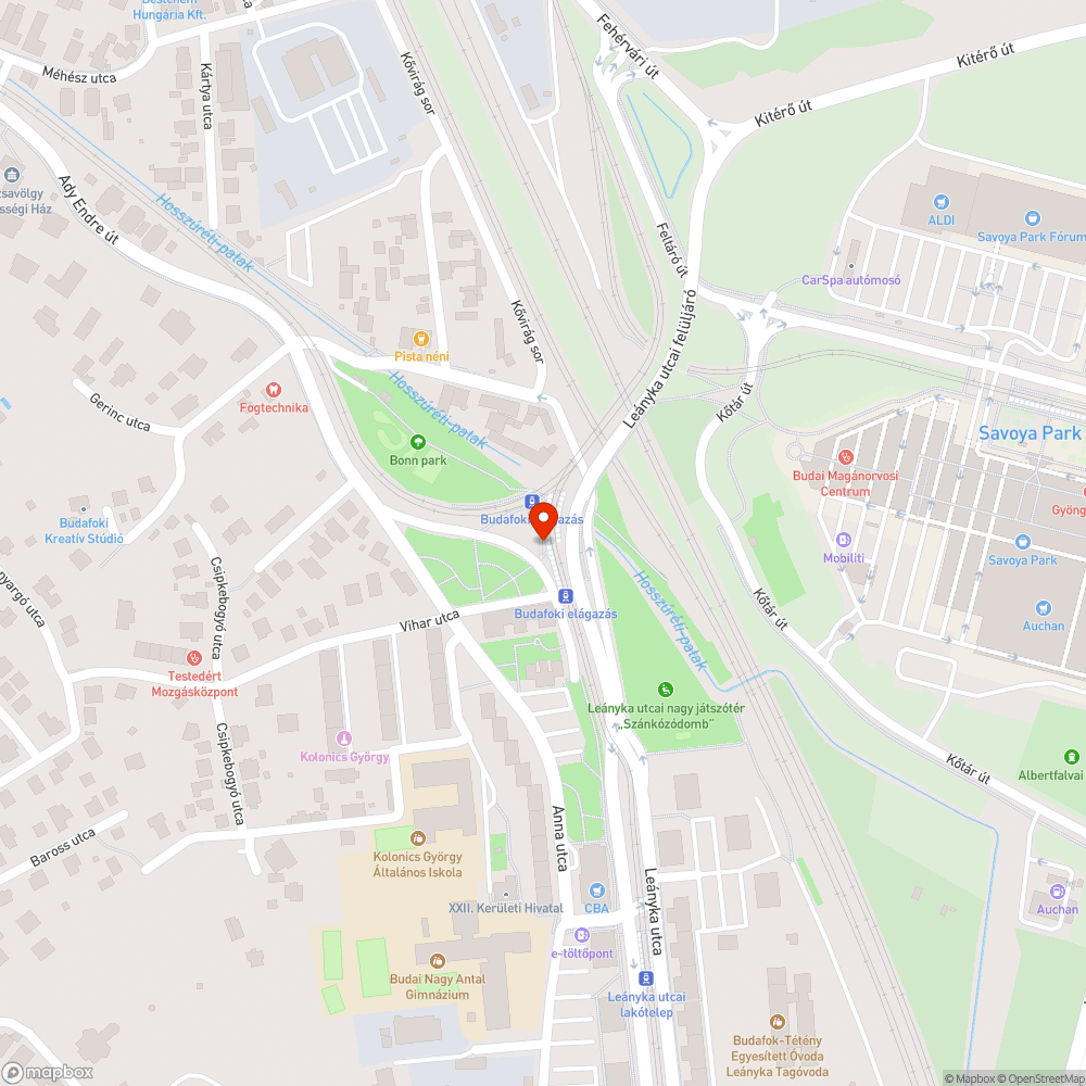 Omlik a megálló bejelentés helye