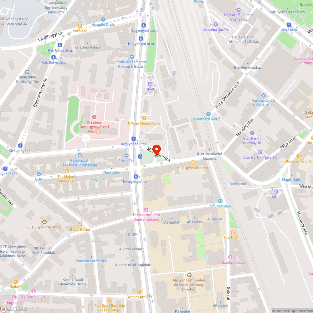 Elhagyott autó bejelentés helye