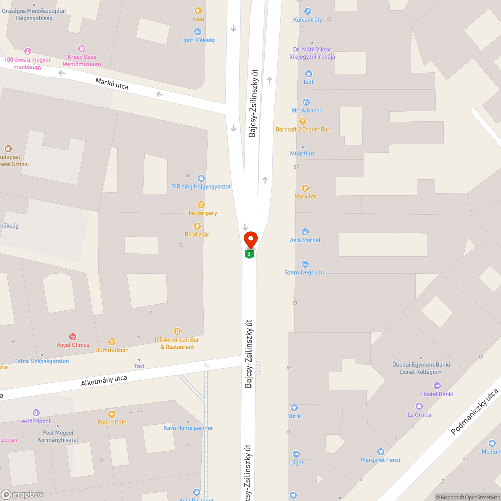 Hibás kerékpárút bejelentés helye