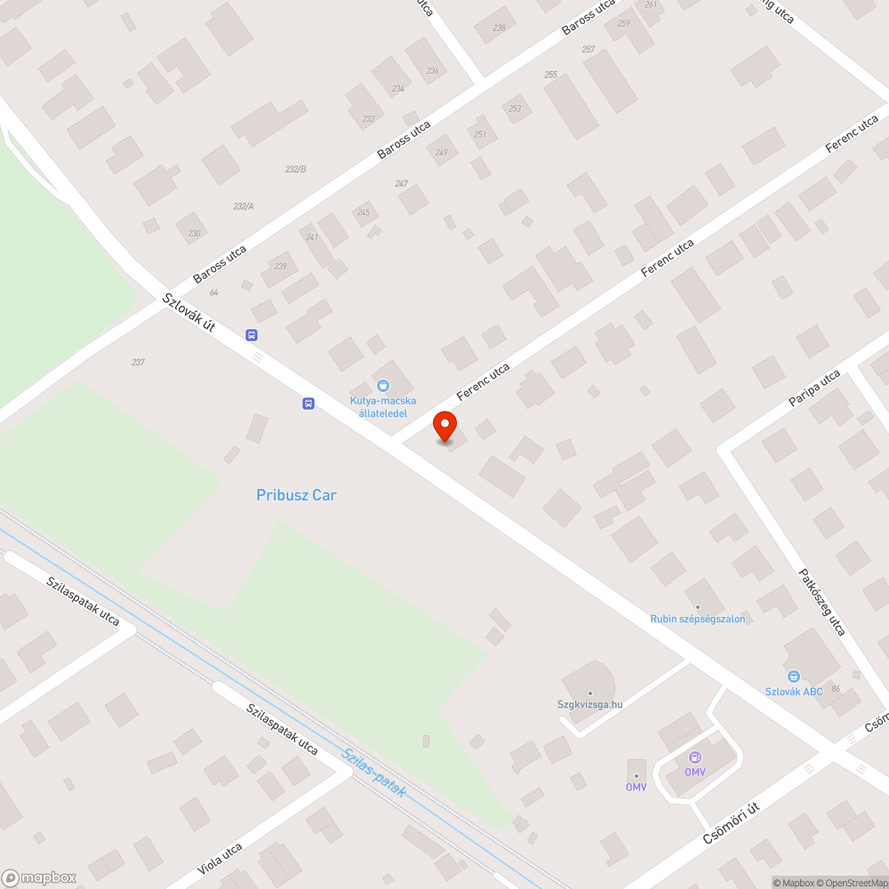 Hiányzó tábla bejelentés helye