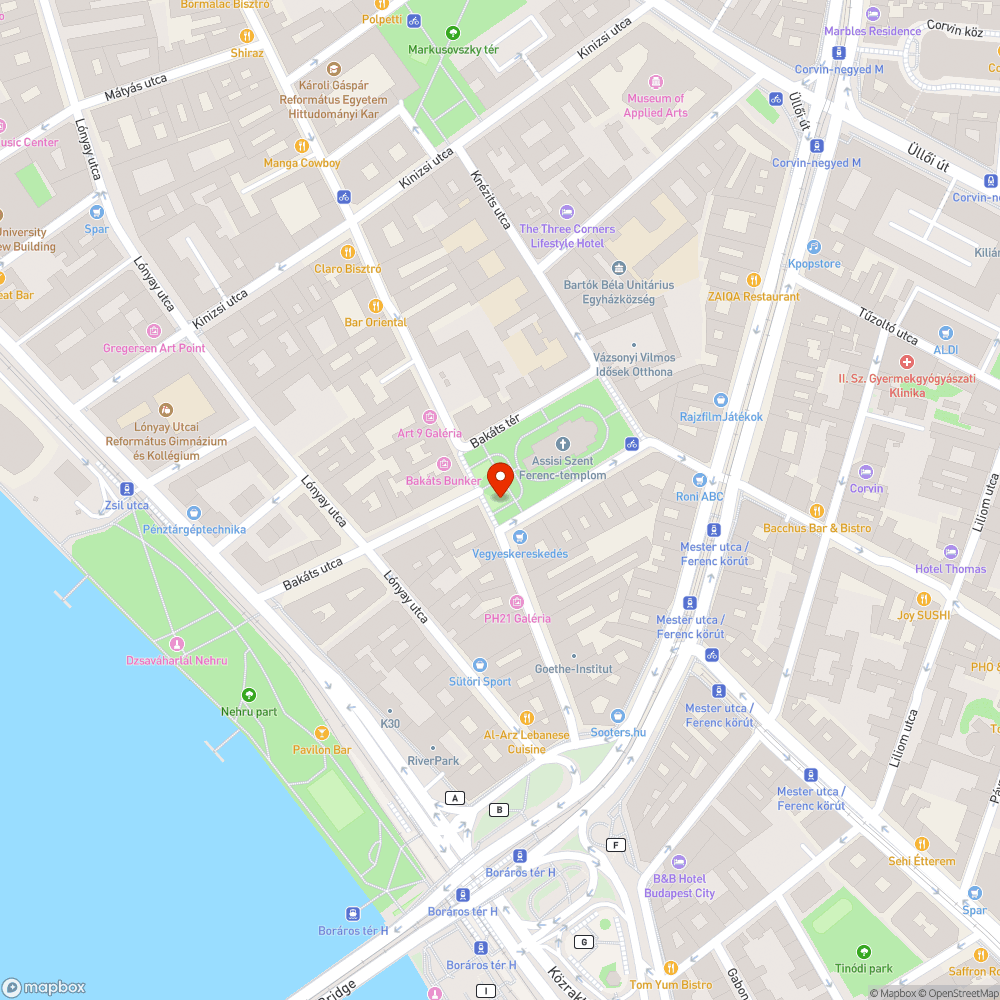 Gyalog- és kerékpáros útvonalra rakott terasz bejelentés helye