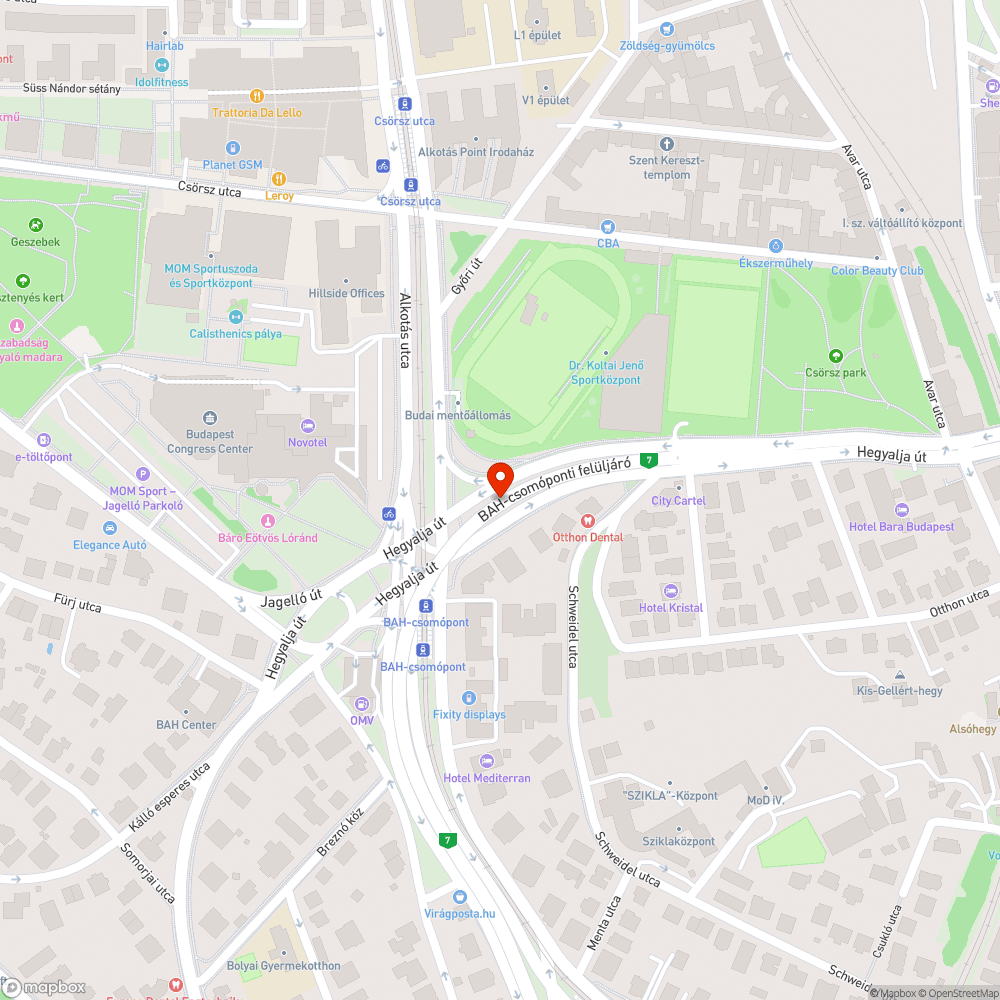 BAH-csomópont szemét a híd alatt bejelentés helye