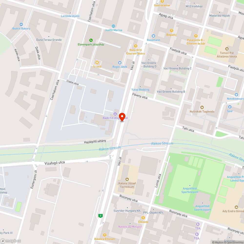 Gyorsulási versenypálya bejelentés helye