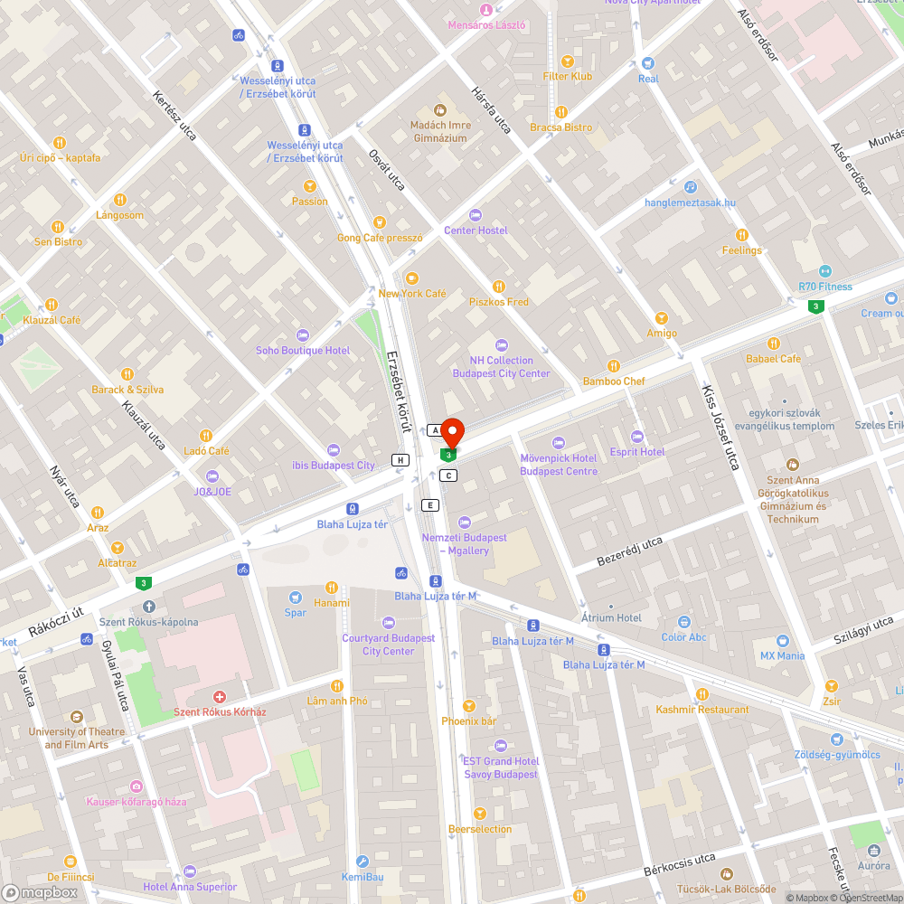 Blaha Lujza tér - gyalogos közlekedés életveszélyes bejelentés helye