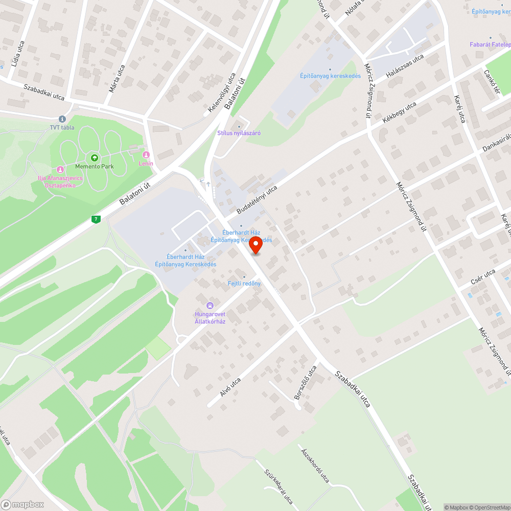 Állandóan visszatérő kátyú bejelentés helye