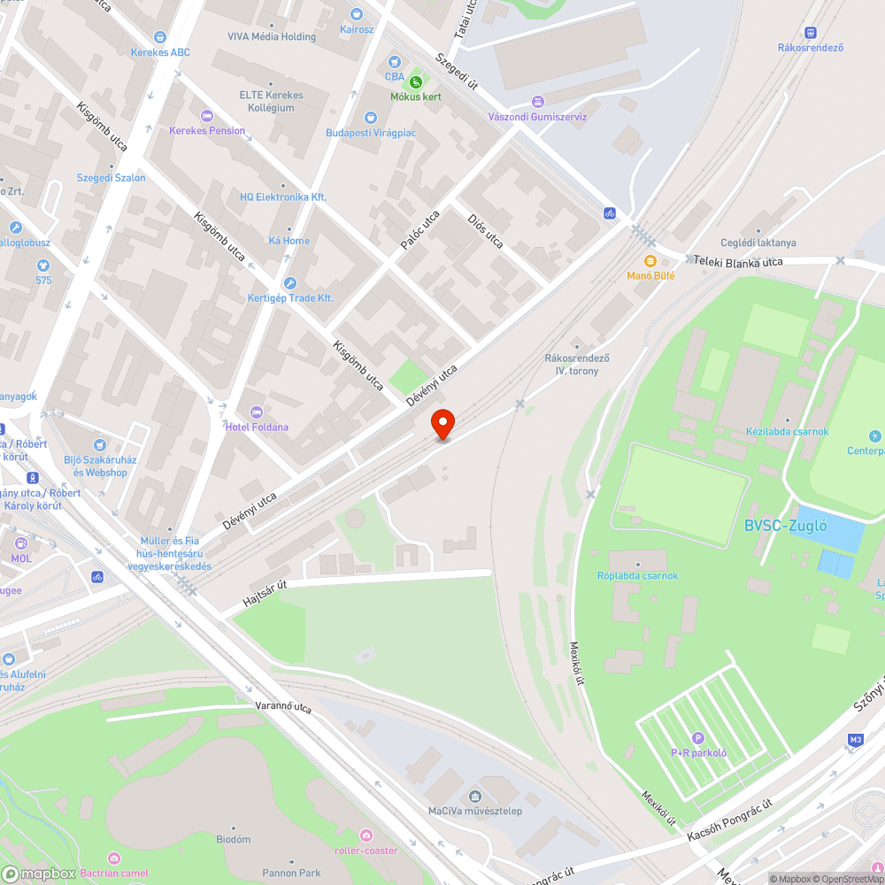 Elhanyagolt közterület bicikliút mellett bejelentés helye