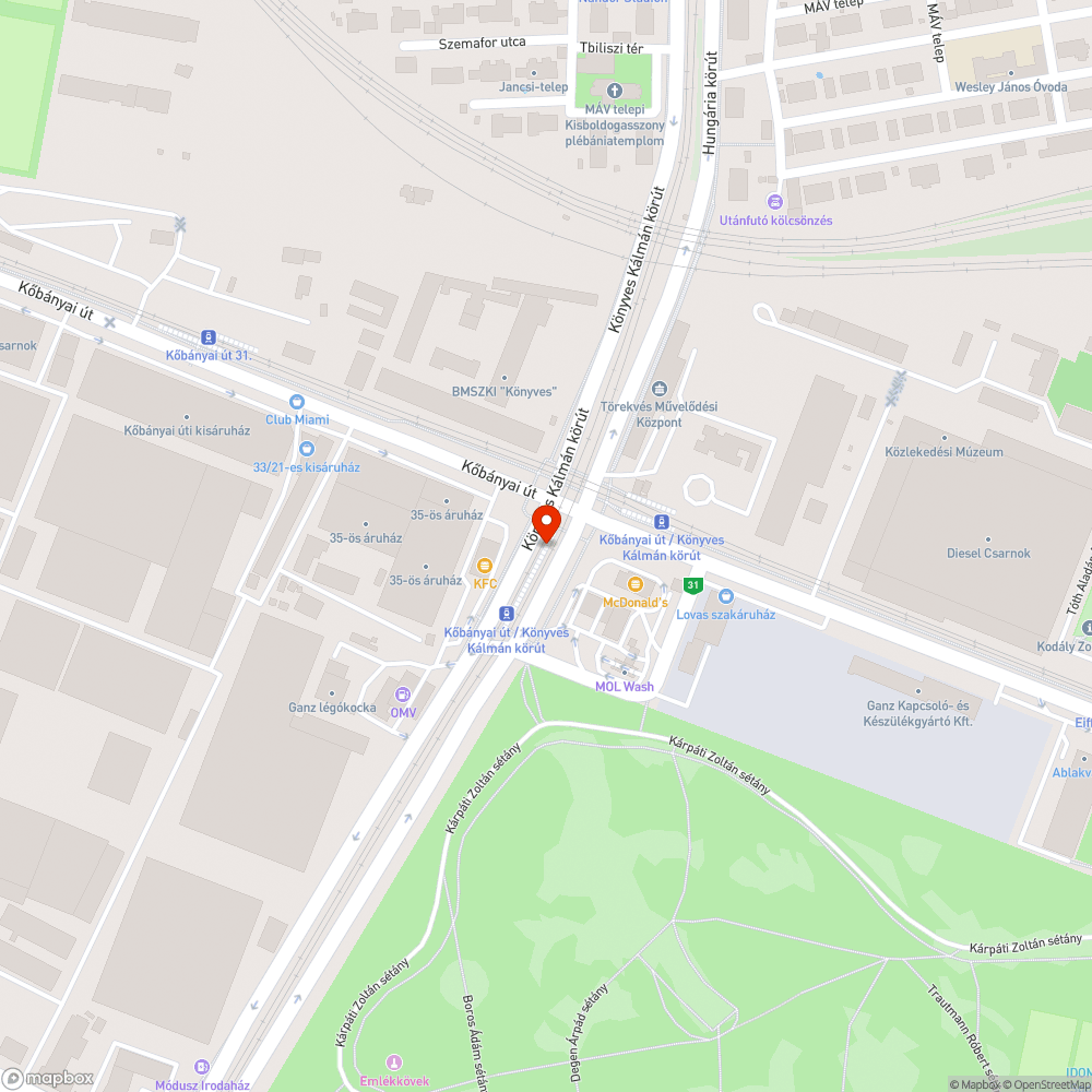 Mocskos villamosmegálló bejelentés helye