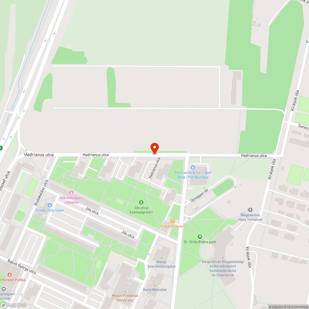 Lezuhant bejelentés helye