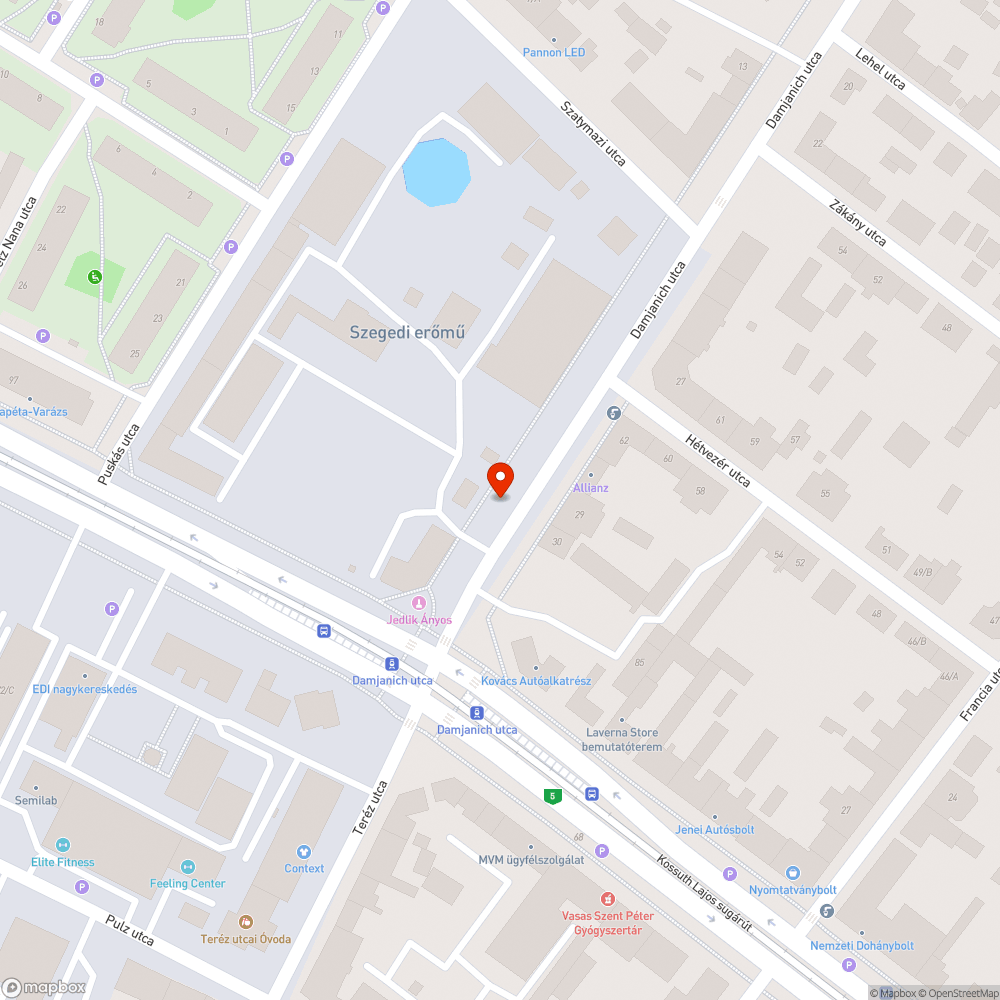 Virtuális útszéli lefolyó bejelentés helye