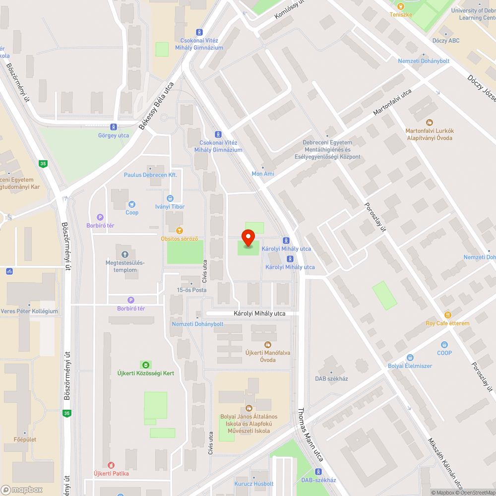 Játszótéri játék javítása bejelentés helye