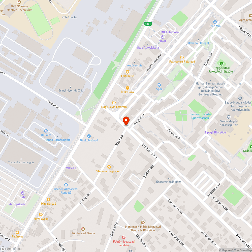 Ismét szakad be az út. bejelentés helye