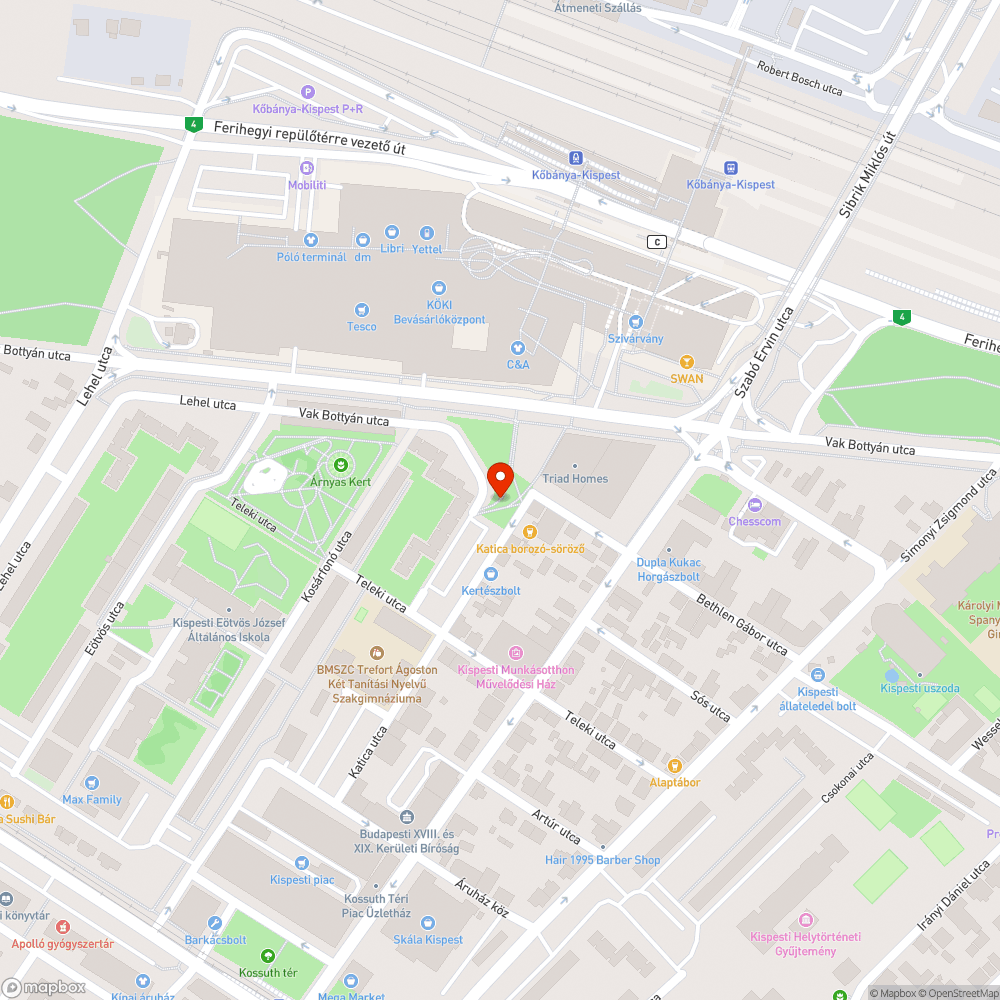 Hiányzó járda bejelentés helye