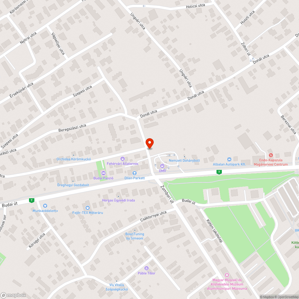 Kátyú bejelentés helye