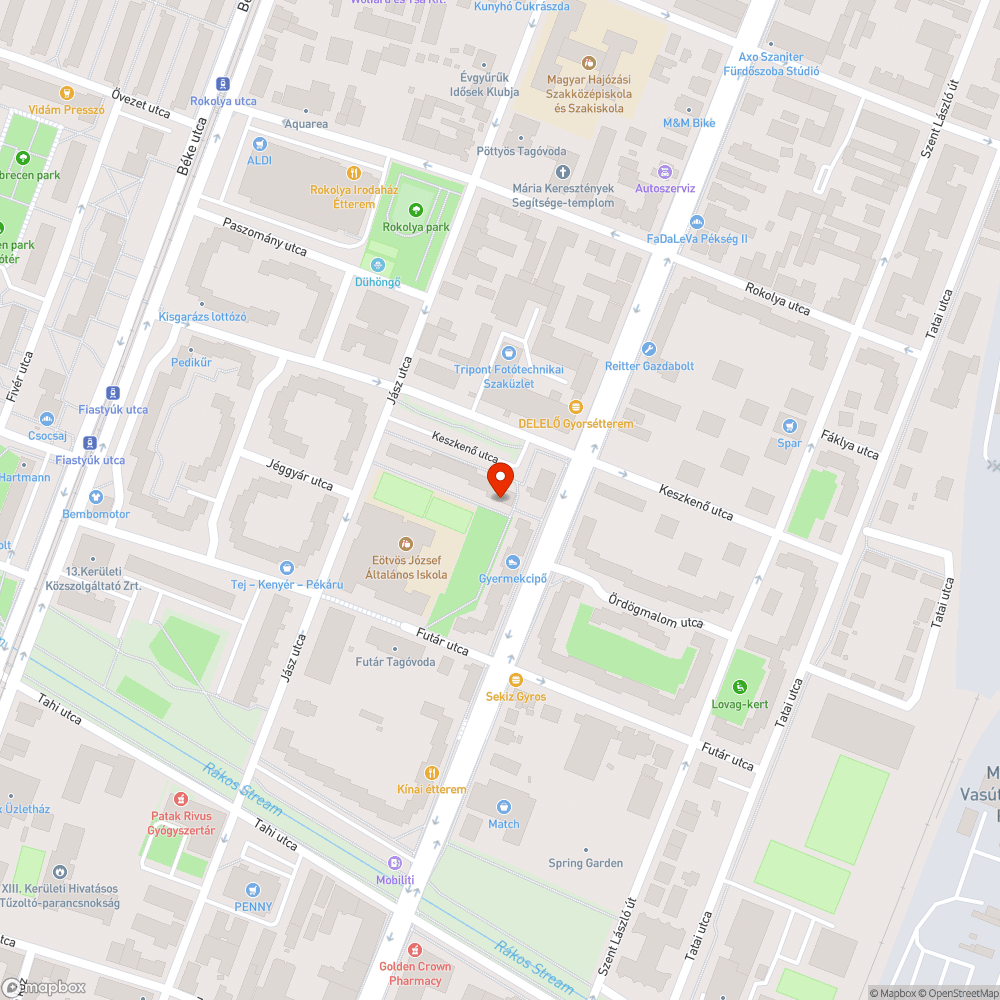 Kiszáradt fa bejelentés helye