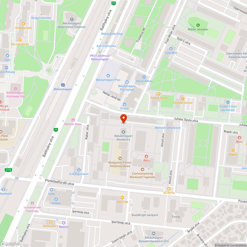 Törött, hiányos járda bejelentés helye