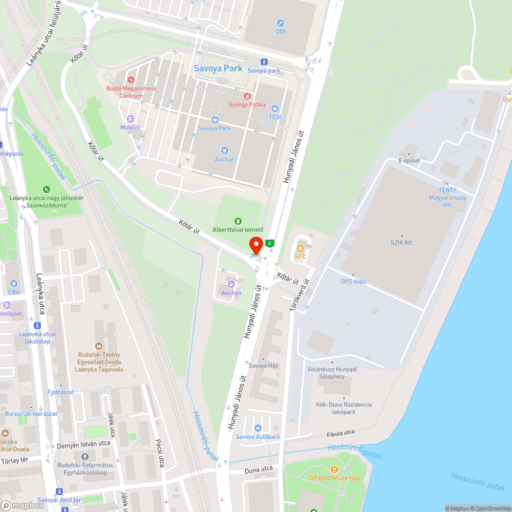 Régi kátyú bejelentés helye