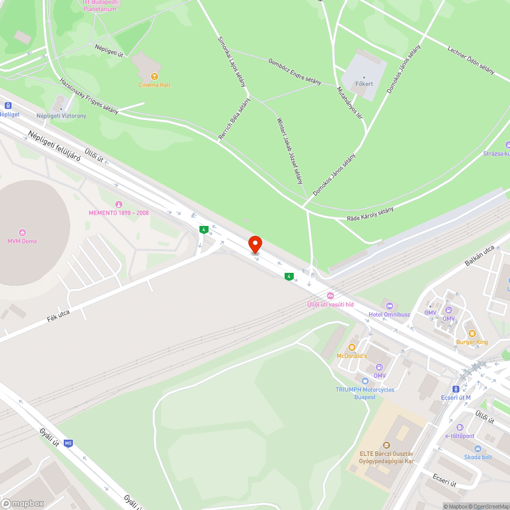 Víz nem folyik el a bringa útról bejelentés helye