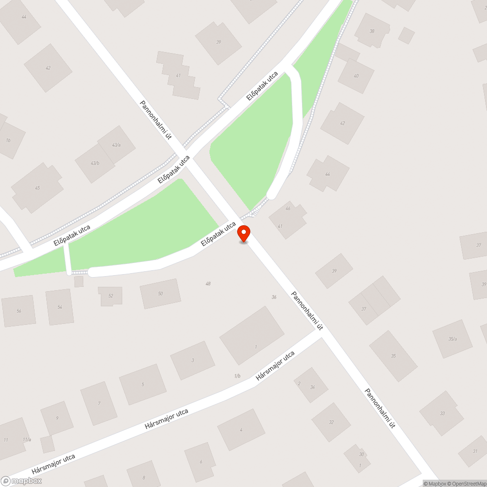 Előpatak - Pannonhalmi törmelék a járdán bejelentés helye