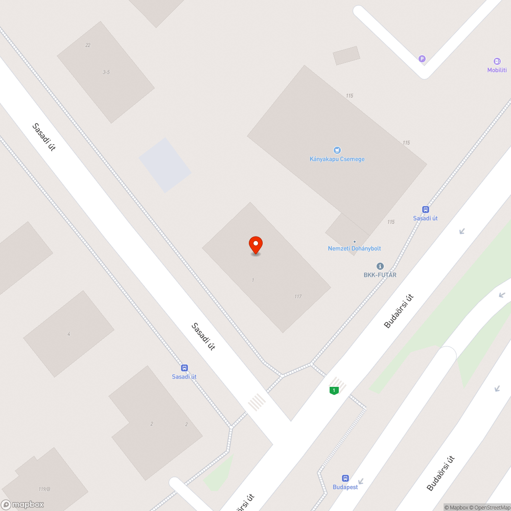 Sasadi út kopott, hiányos aknafedél bejelentés helye