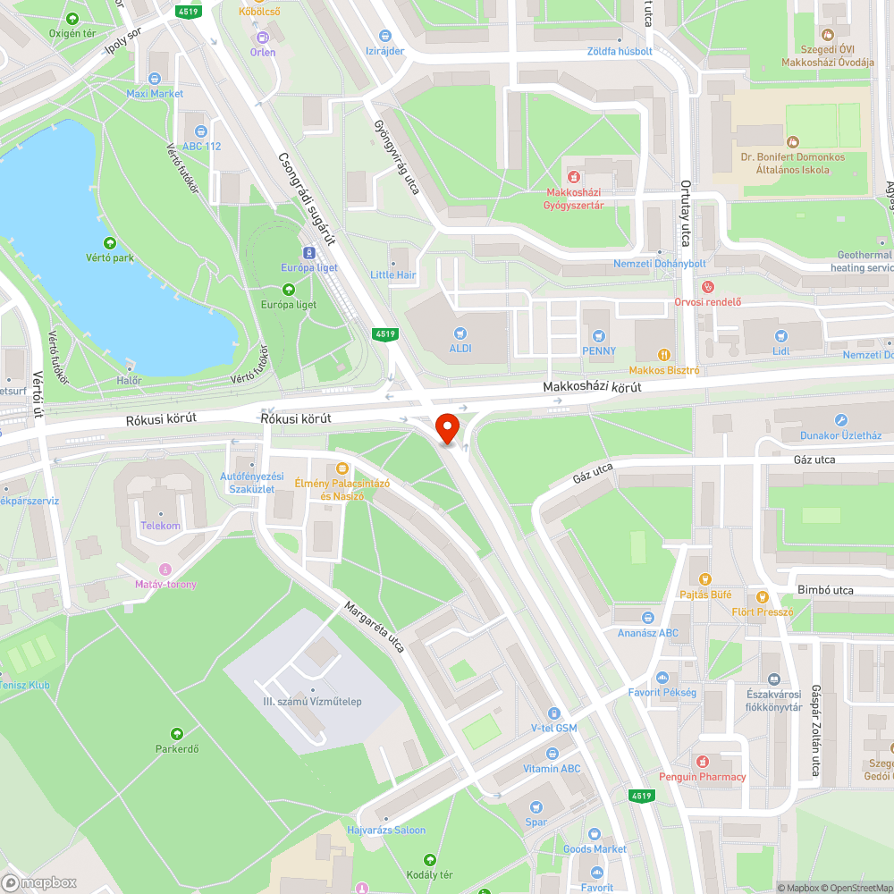 Járdahiba - Csongrádi sgt. bejelentés helye