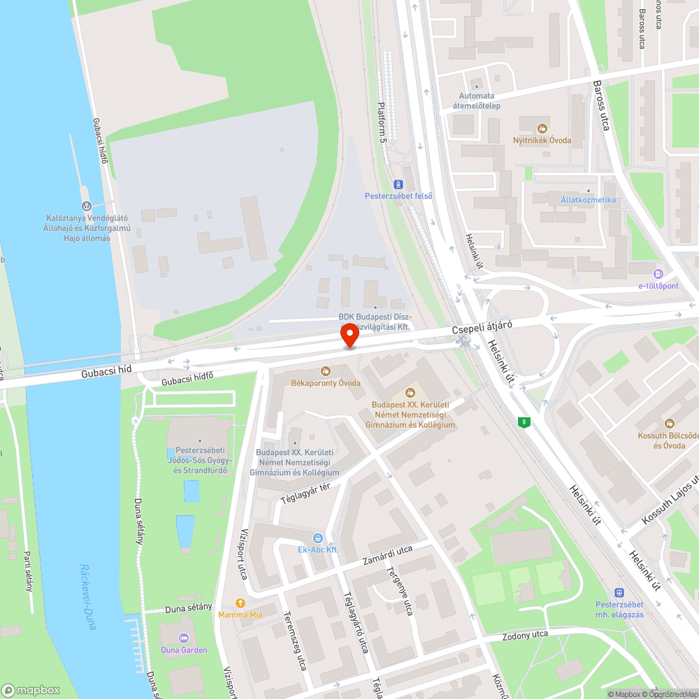 Földön lévő betonkorlát bejelentés helye