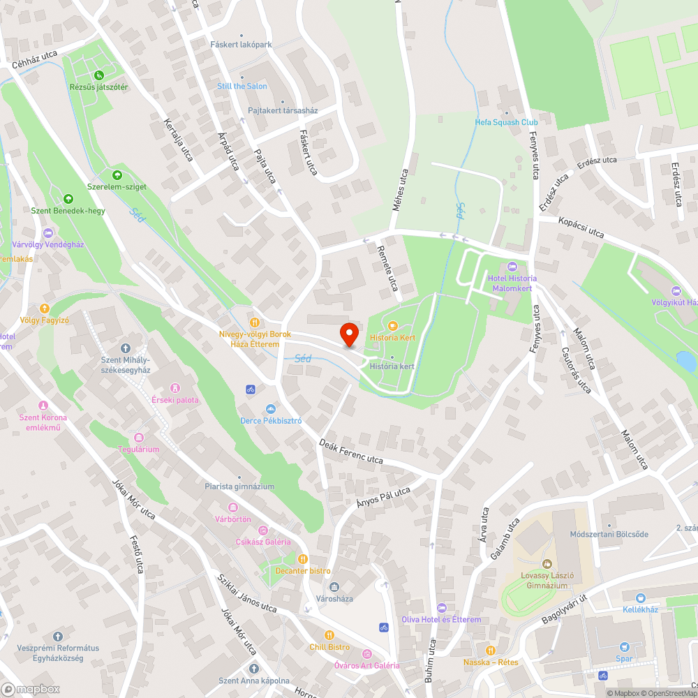 A História kert átjárhatósága bejelentés helye