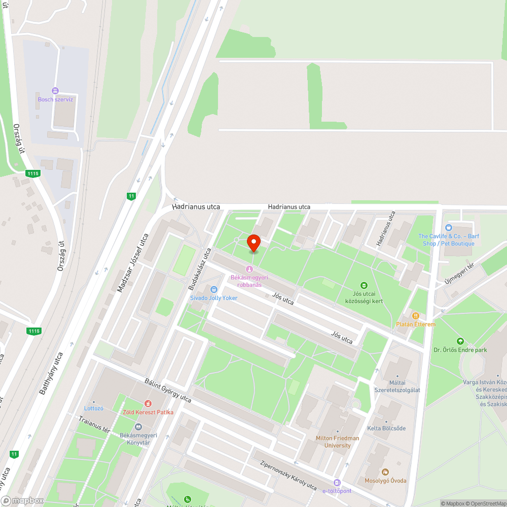 Járdahiba bejelentés helye