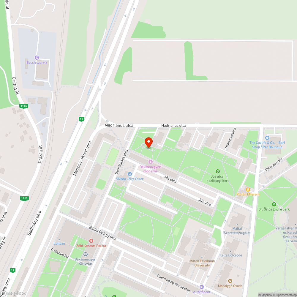 Graffitis pad bejelentés helye