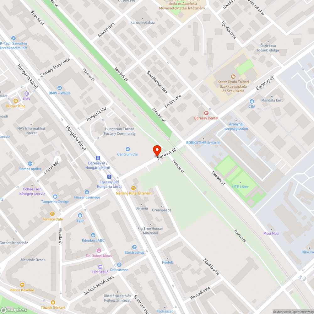 Fehér kövek a járdán bejelentés helye