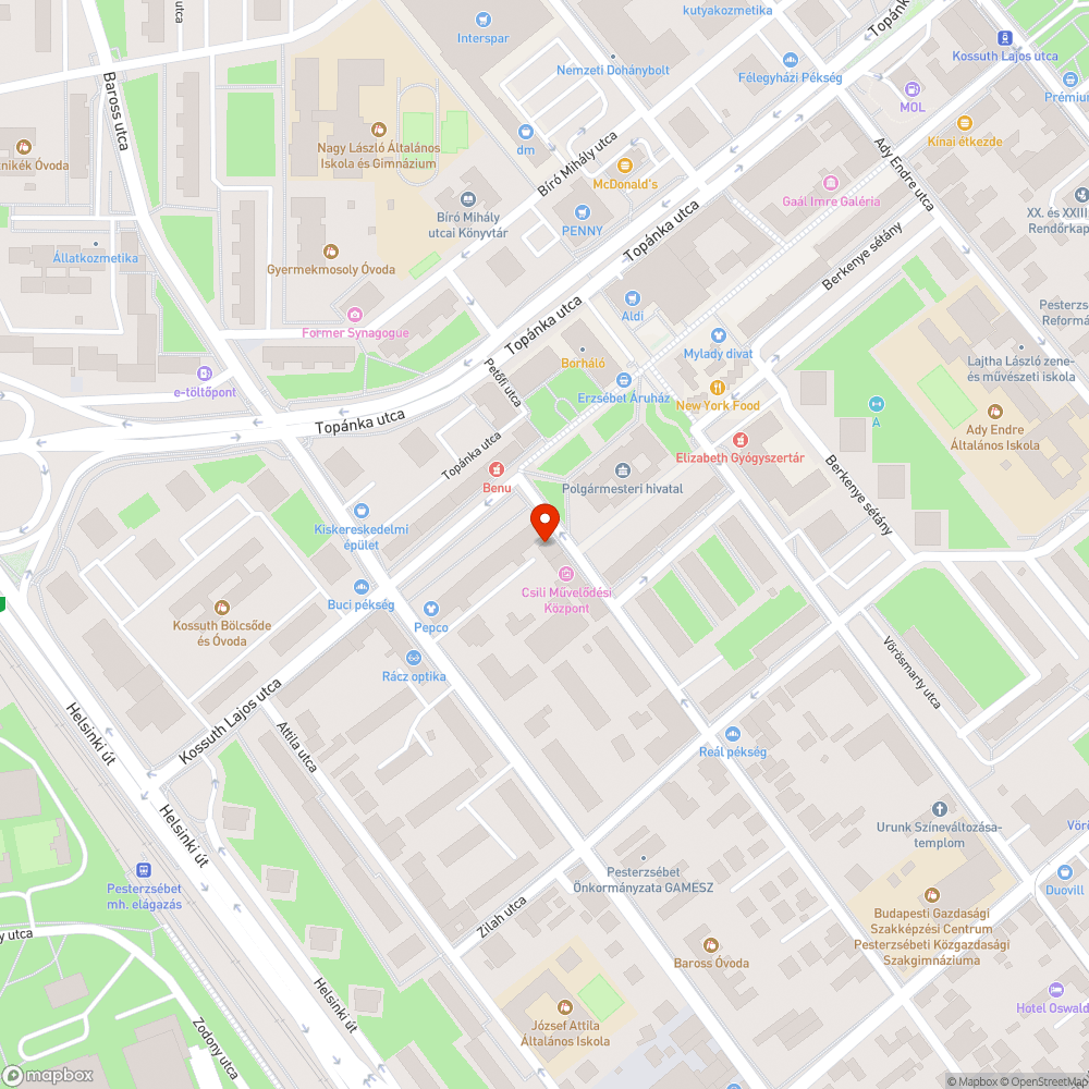 Megsüllyedt víznyelőrács bejelentés helye