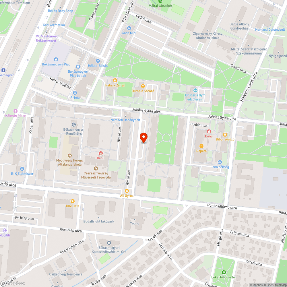 Balesetes autó bejelentés helye