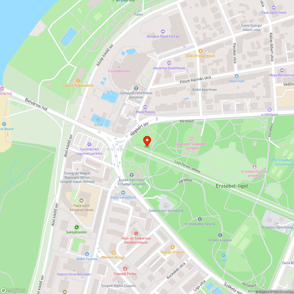 Az újszegedi liget agyatlan teljes lezárása bejelentés helye