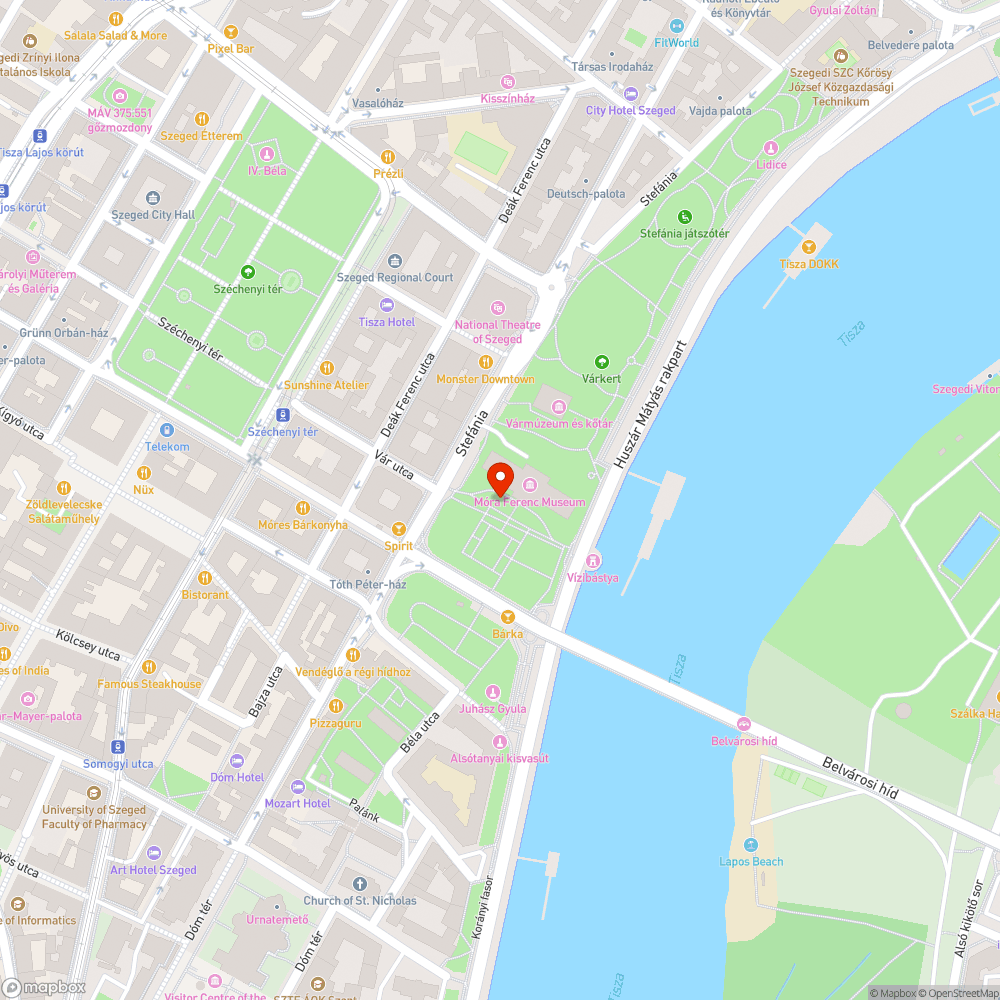 Móra Ferenc park Szeged szökőkútja bejelentés helye