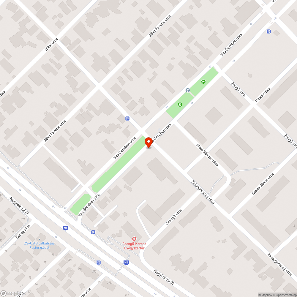 Elhagyott törött autó bejelentés helye