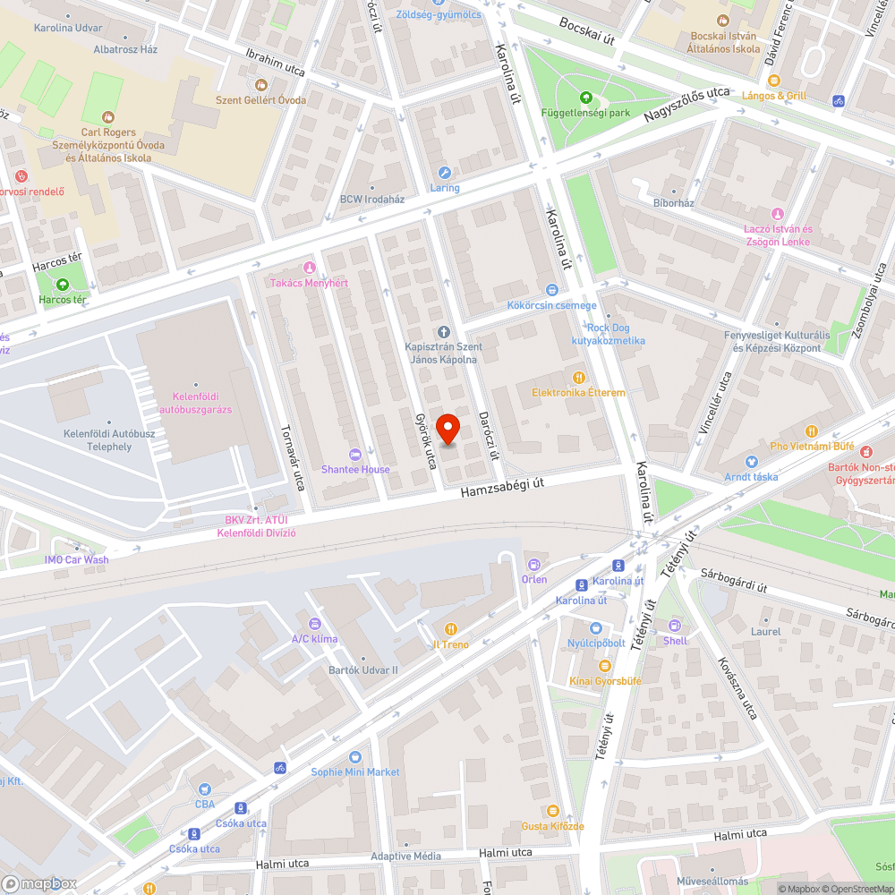 Mozdulatlan álló autó bejelentés helye