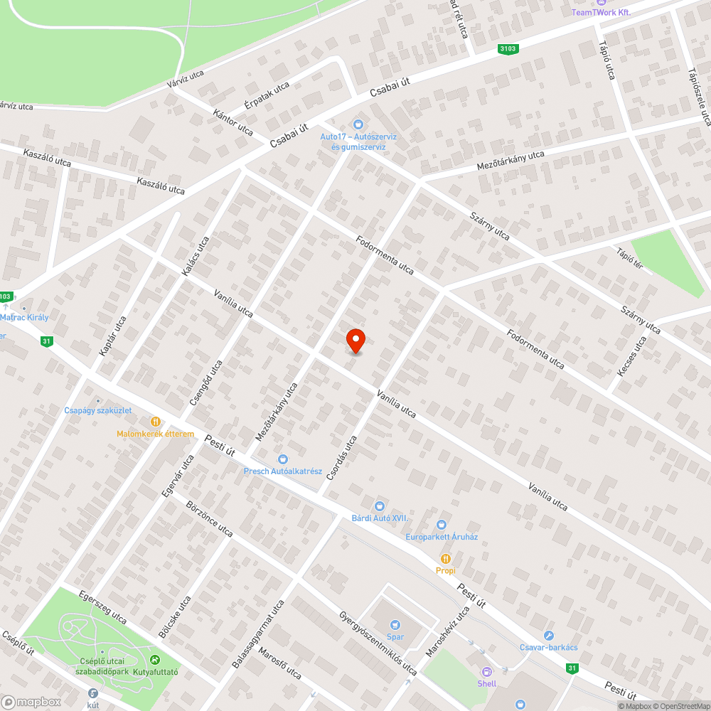 Szétment csatorna bejelentés helye