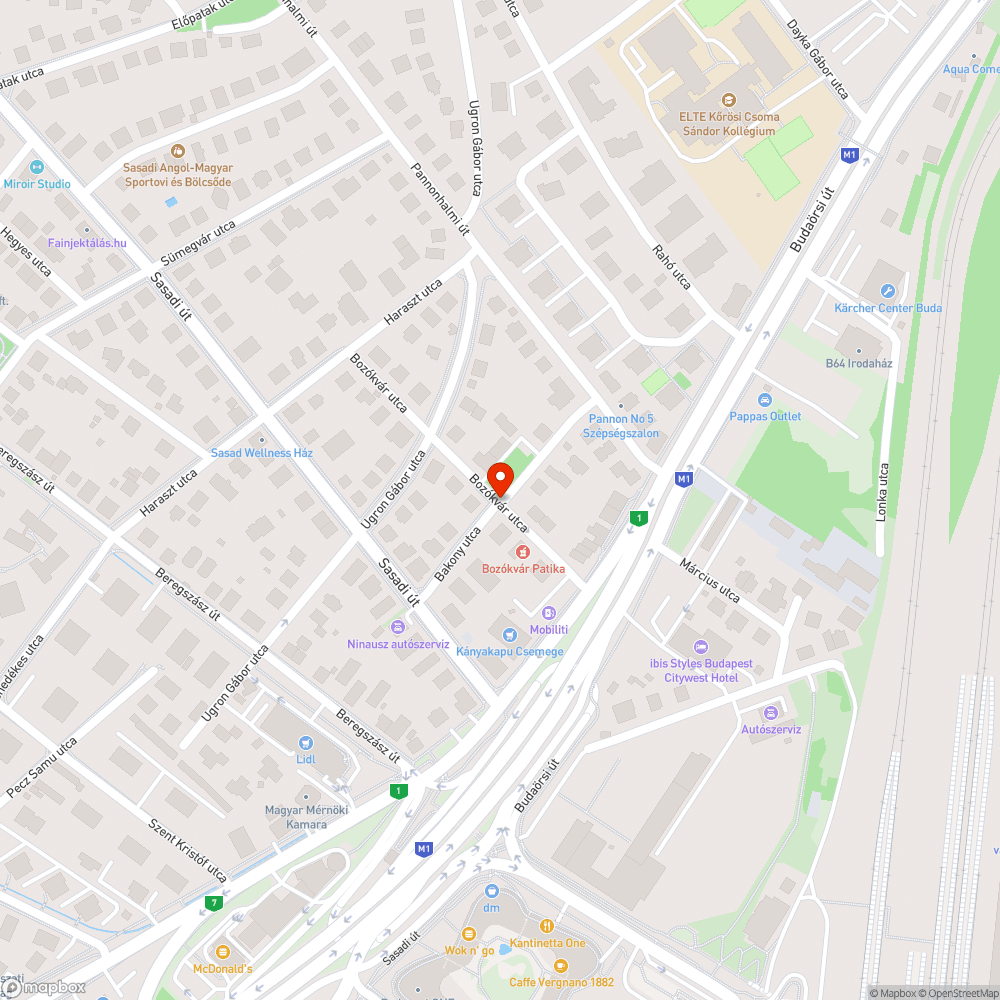 Bozókvár - Bakony szemét bejelentés helye