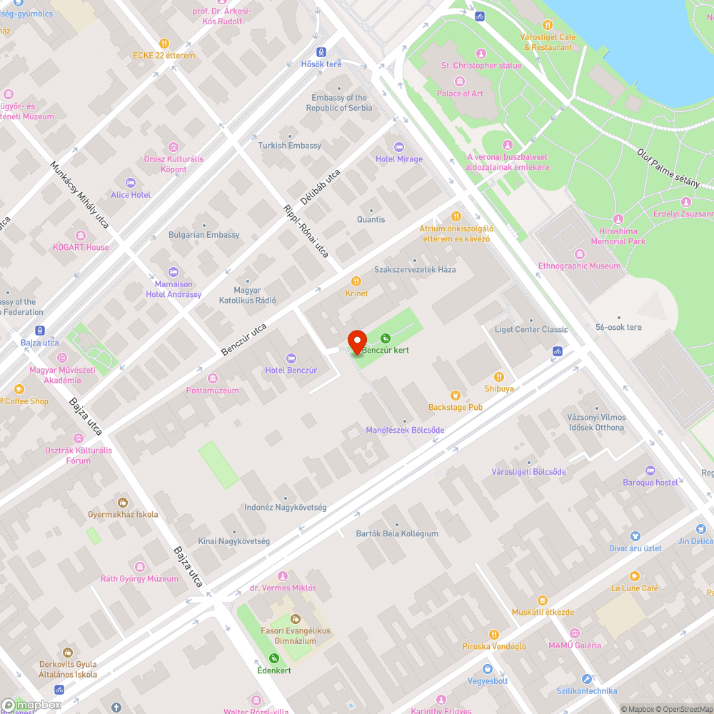 Benczúr köz járda bejelentés helye