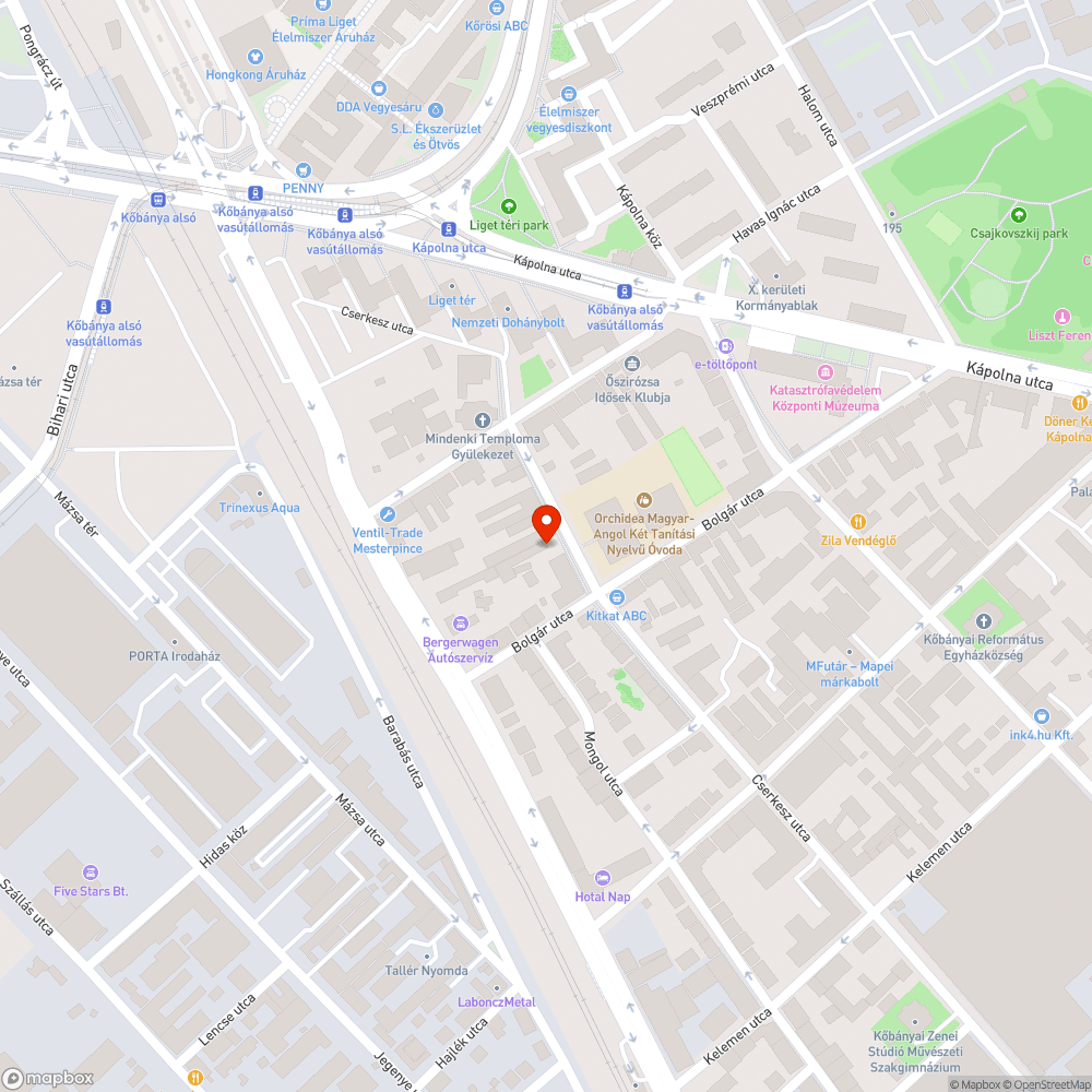 Tönkretett járda bejelentés helye