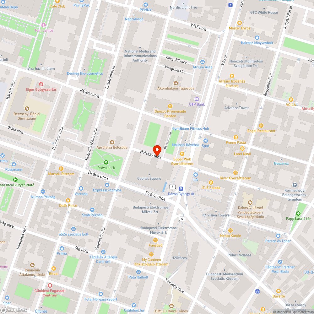 Kiszáradt fa bejelentés helye