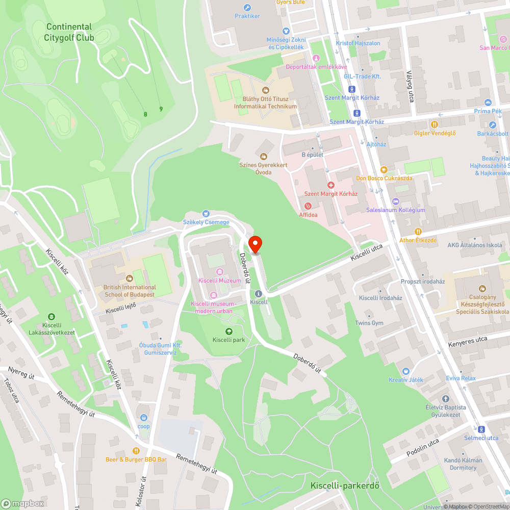 Kiscelli u. óriási nagy bemélyedés bejelentés helye