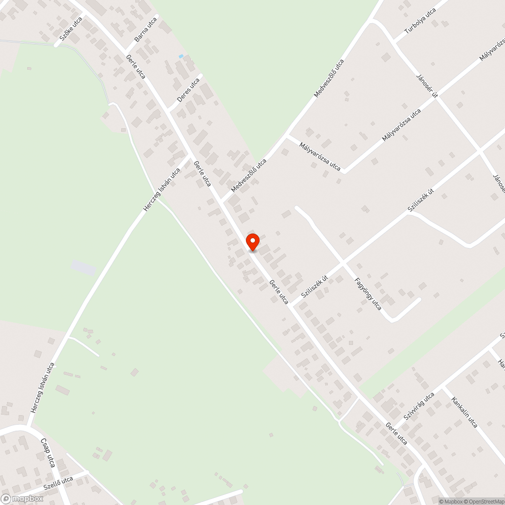 Kráterek a Gerle utcában bejelentés helye