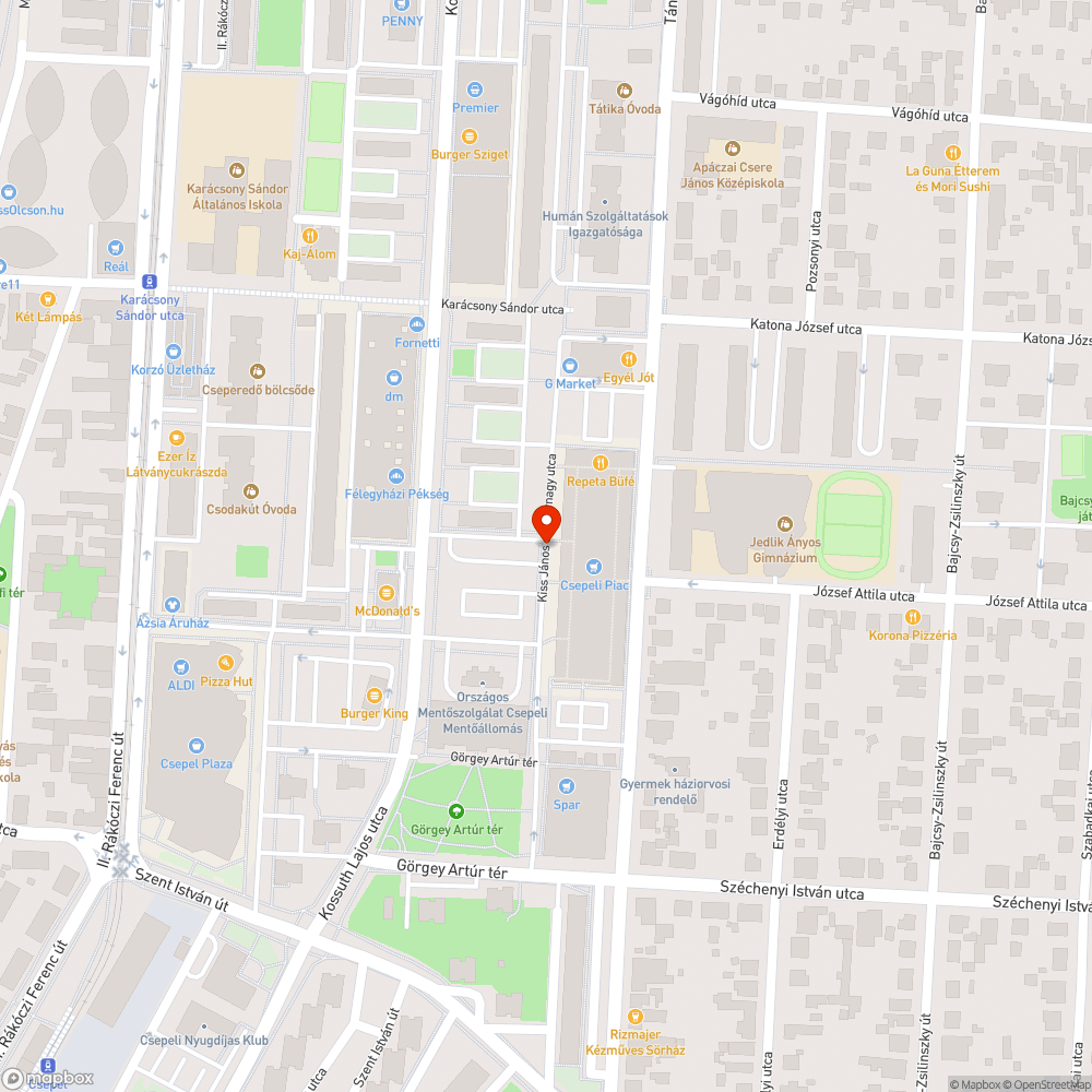 Ferde kresztábla bejelentés helye