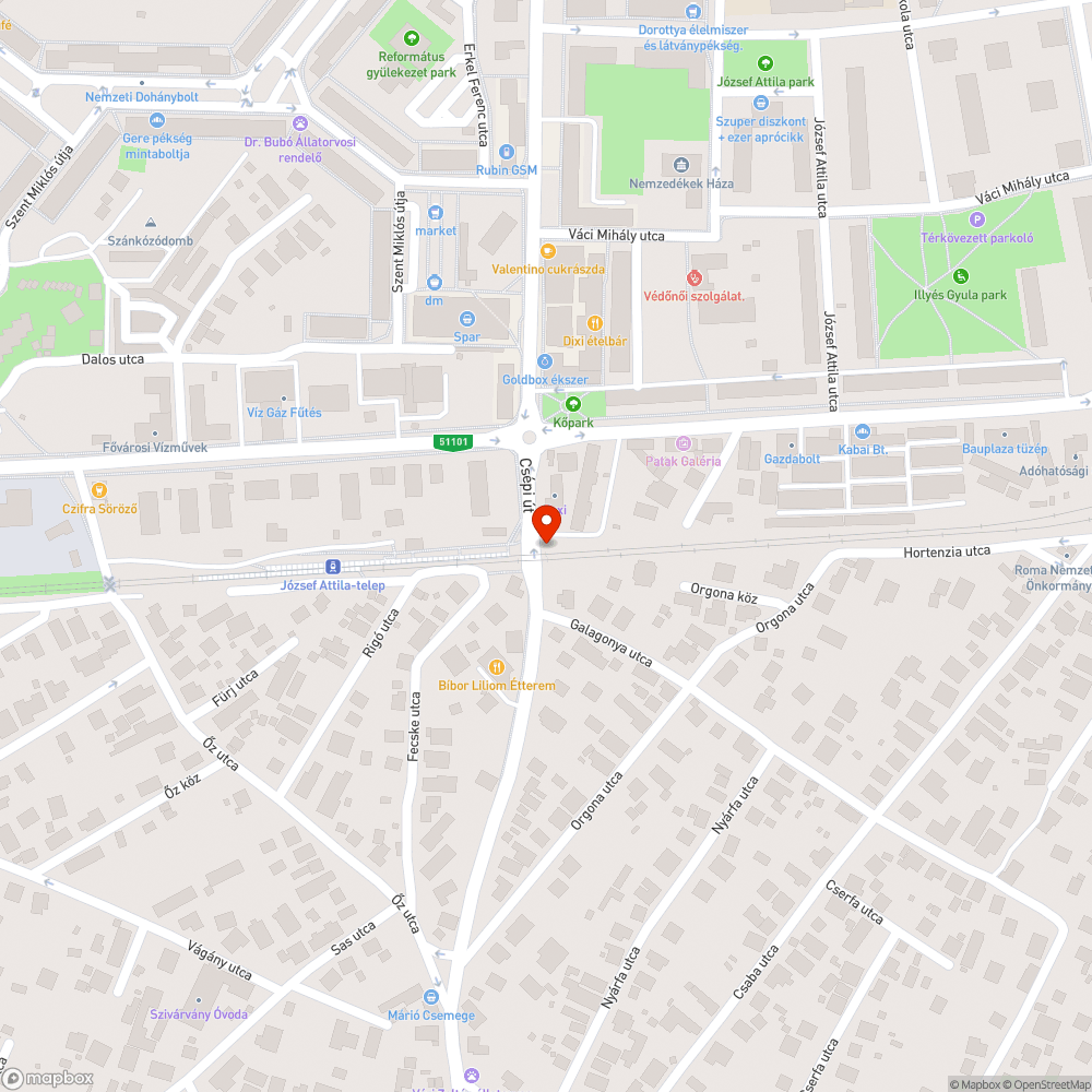 Elhanyagolt útszéli terület bejelentés helye