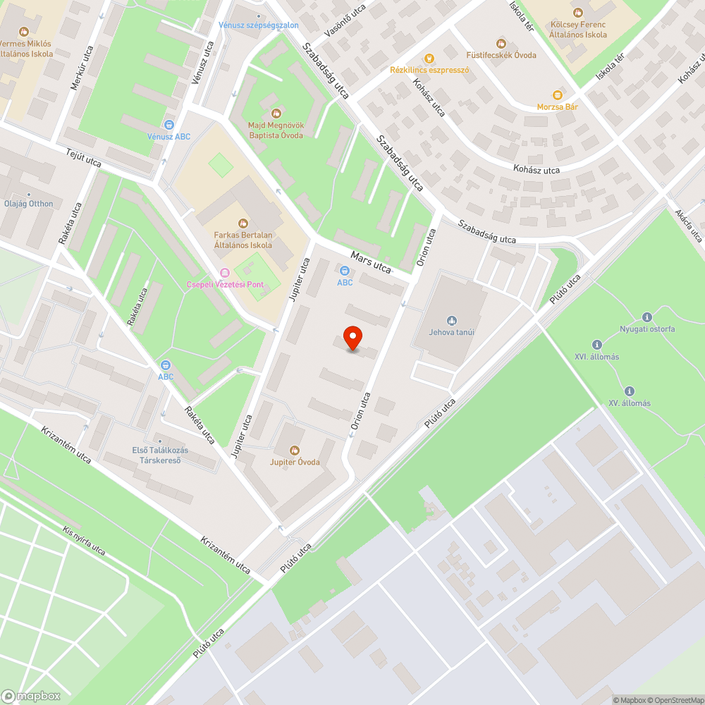 Törött közterületi pad bejelentés helye