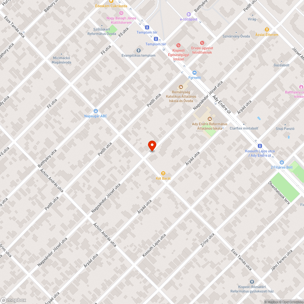 Elhagyott autó bejelentés helye