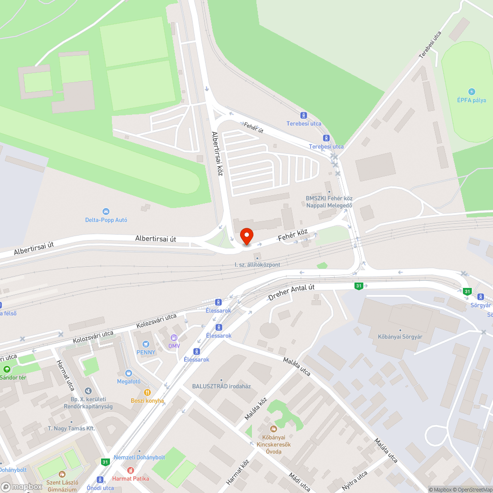 Kidőlt tábla bejelentés helye